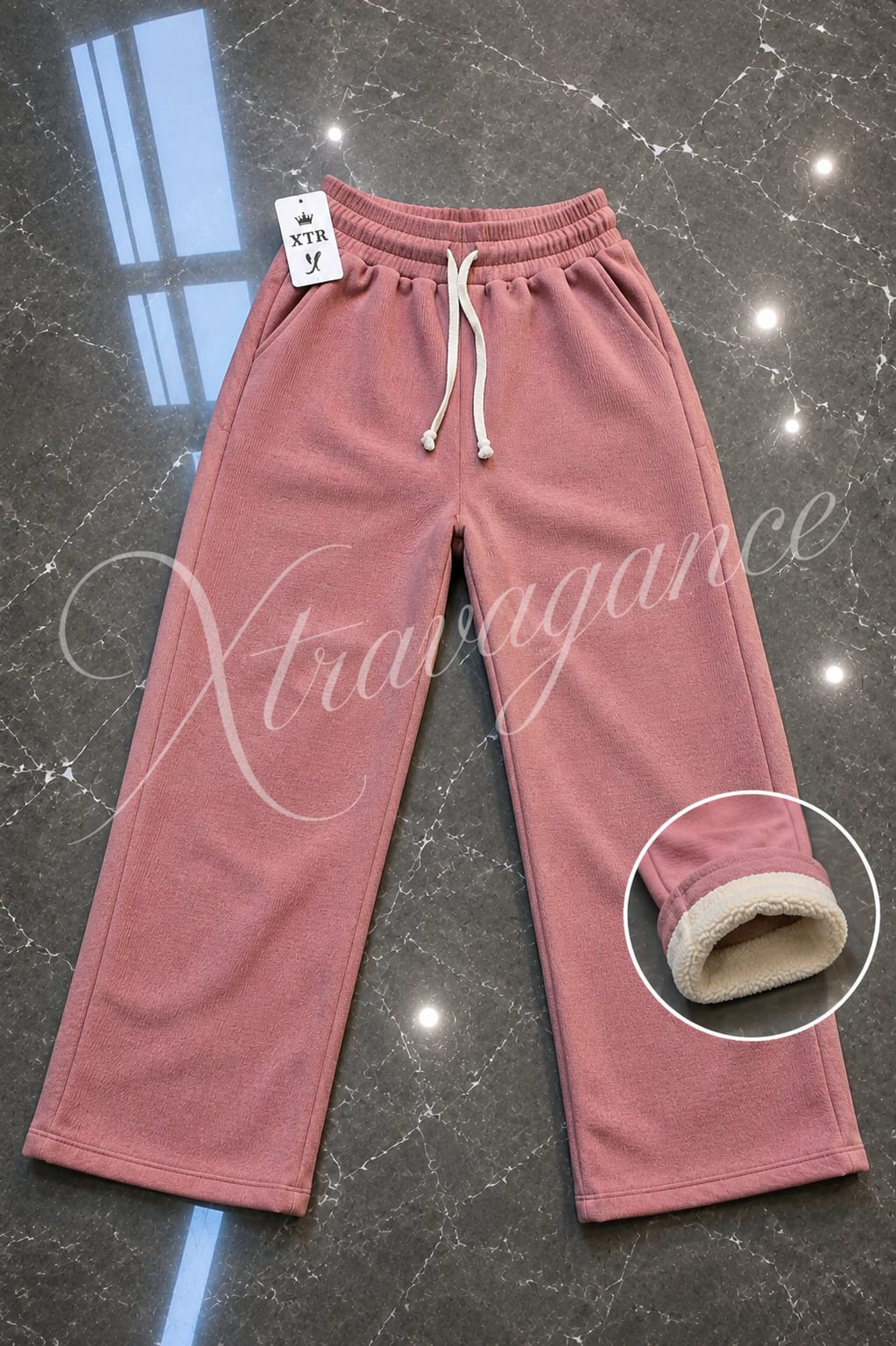 Pantalón cotelé forrado con chiporro, moda mujer invierno